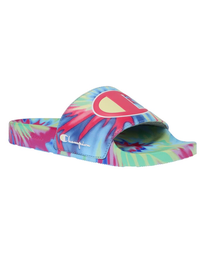 Champion Dame Badesandaler Flerfarvede - Tie Dye - Danmark UXY-392568